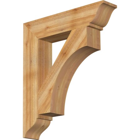 Ekena Millwork Westlake Traditional Rough Sawn Bracket, Western Red Cedar, 6"W x 30"D x 34"H BKT06X30X34WTL01RWR